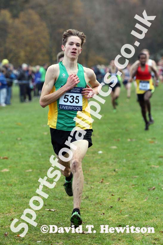 Euan Makepeace 2nd under-17 men Liverpool Cross Challenge. David T. Hewitson/Sports for All Pics